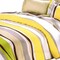 Yellow Stripes Comforter Set, 300GSM Fill, Duvet Cover, Fitted Sheet, 14" Pocket